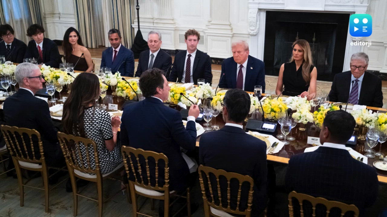 Trump hosts tech titans - but not Musk - at White House dinner