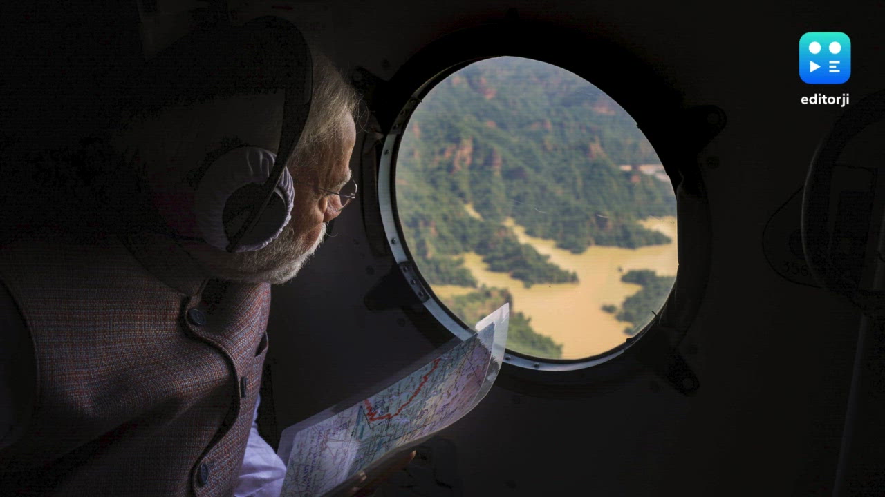 Punjab floods: PM conducts aerial survey, meets affected people in Gurdaspur Punjab floods: PM conducts aerial survey, meets affected people in Gurdaspur