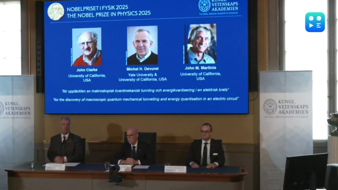 Nobel Prize for physics goes to three scientists for discoveries in quantum mechanical tunnelling