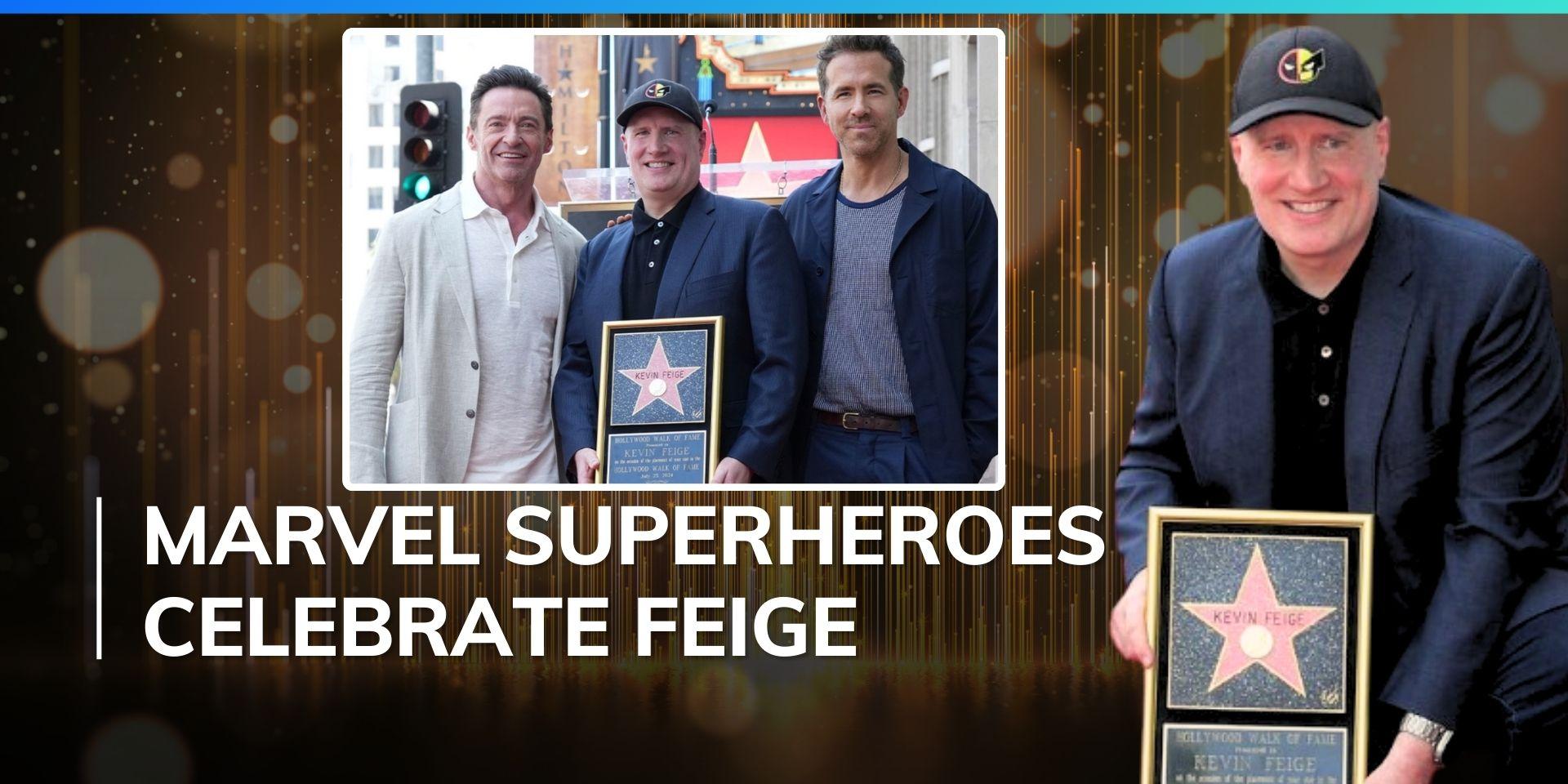 Kevin Feige gets star on Hollywood Walk of Fame; Ryan Reynolds, Hugh