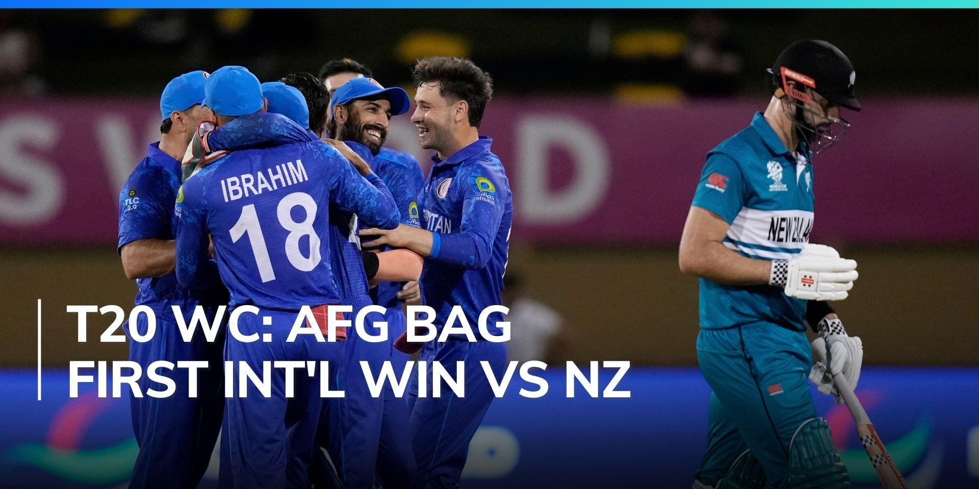 Watch Afghanistan Vs New Zealand Highlights T20 World Cup Rashid Khan