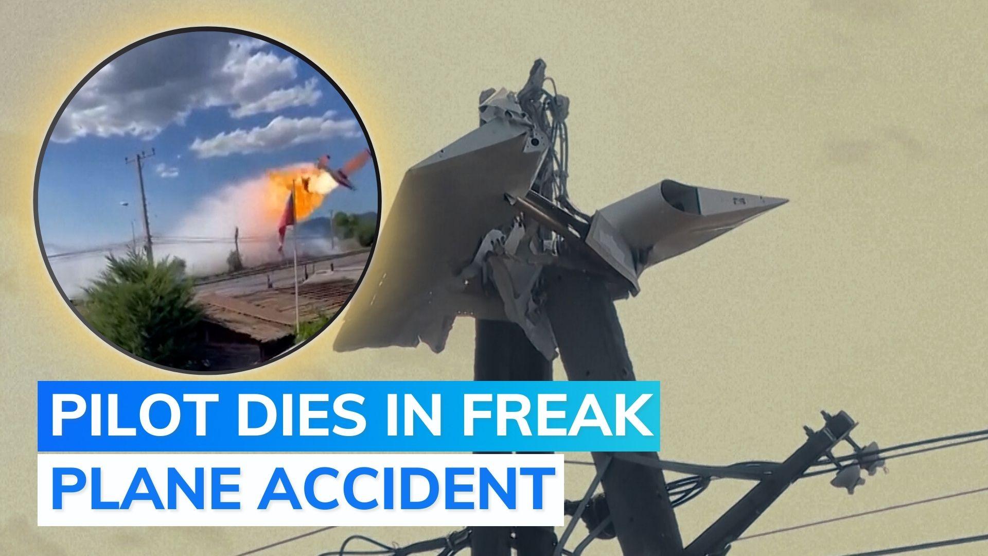 Caught on camera: plane crashes into electricity poles, bursts into flames  | Editorji