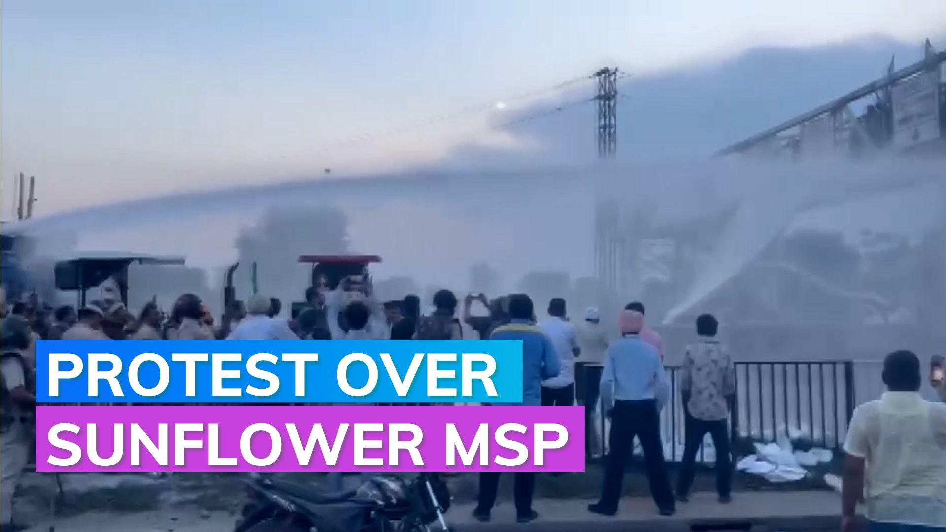 Sunflower MSP issue farmers block national highway near Kurukshetra‘s