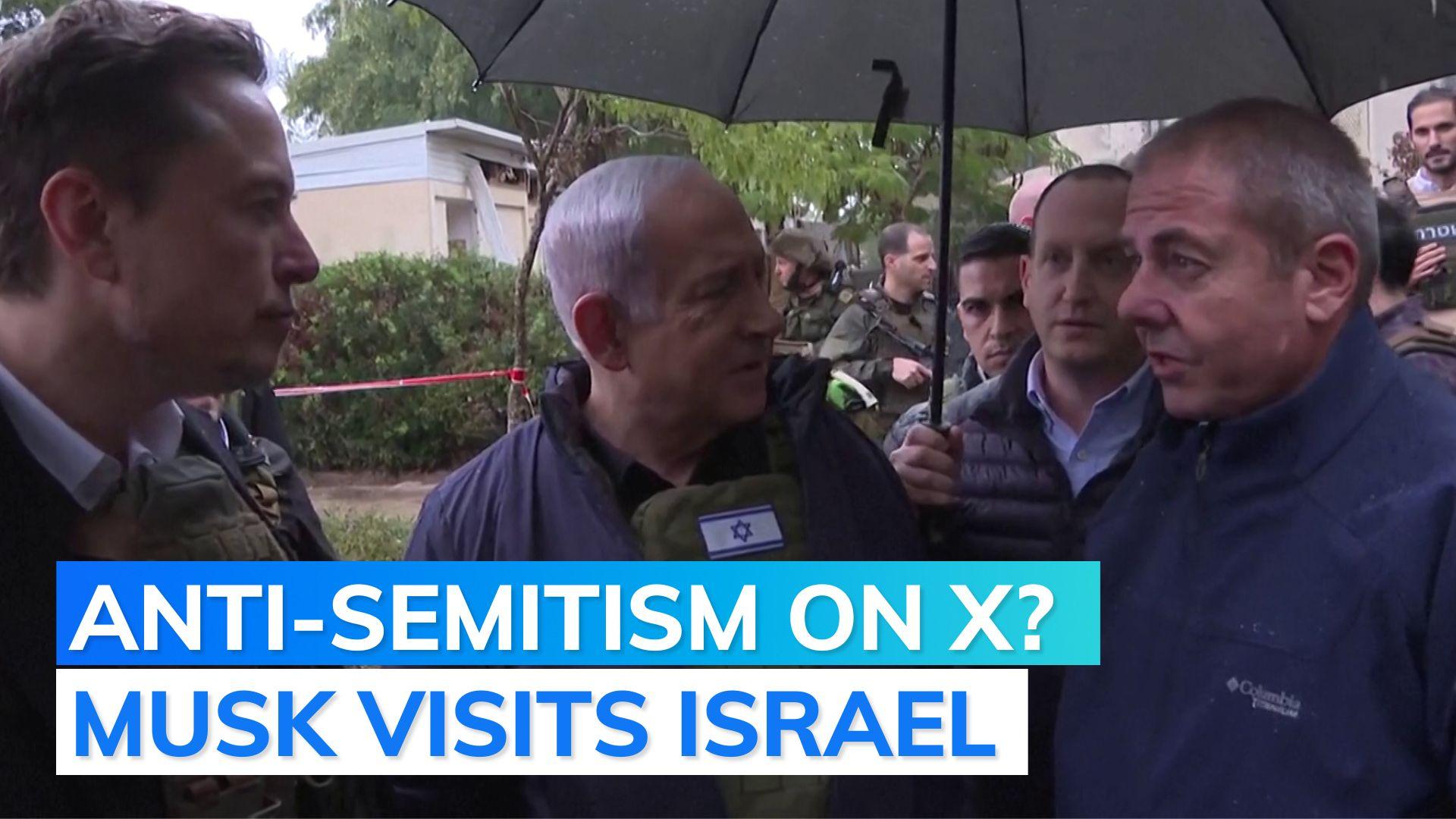 Watch: Elon Musk visits war-affected Israeli area with Benjamin