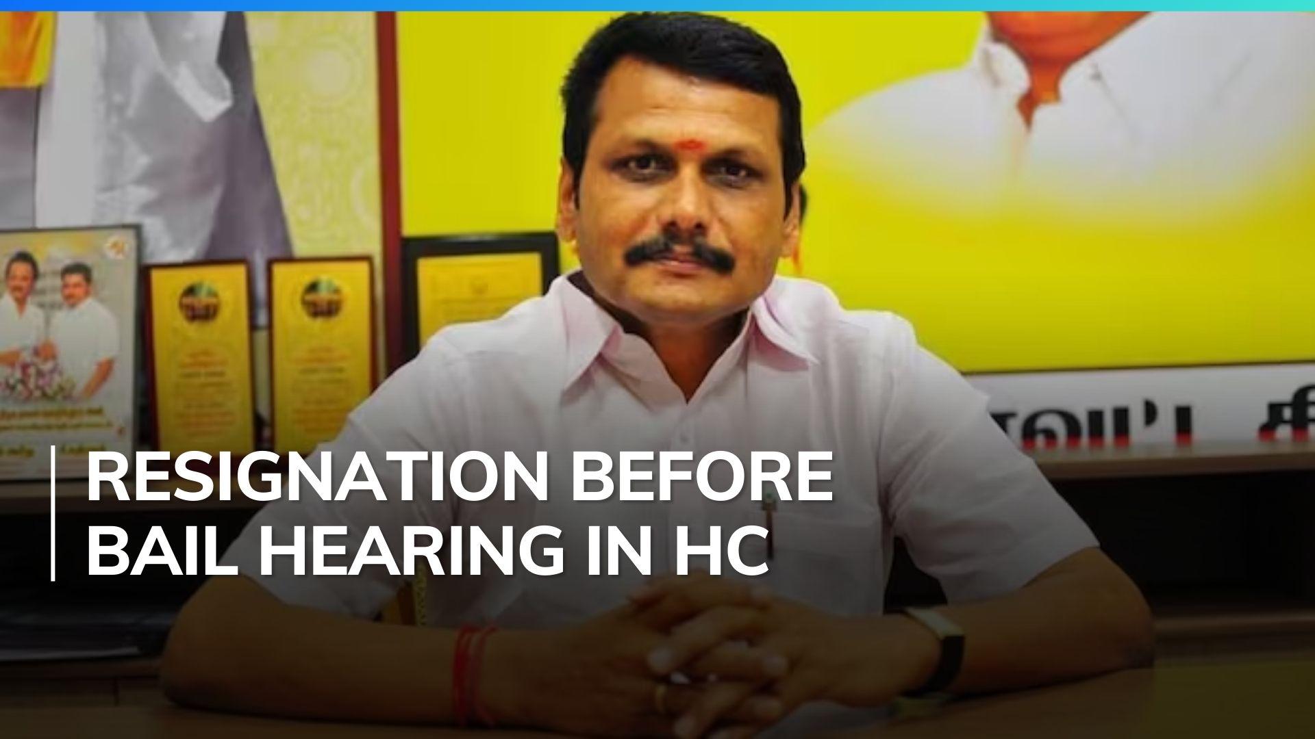 Jailed DMK leader Senthil Balaji resigns as Tamil Nadu minister | Editorji