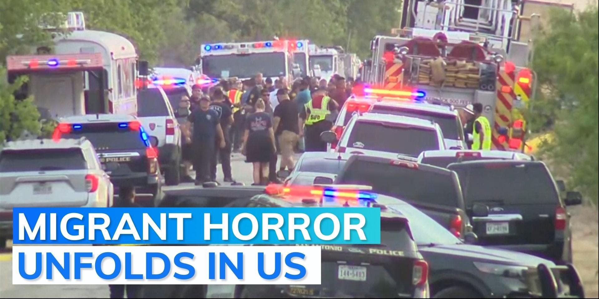 At least 46 found dead in back of tractor trailer in Texas Editorji