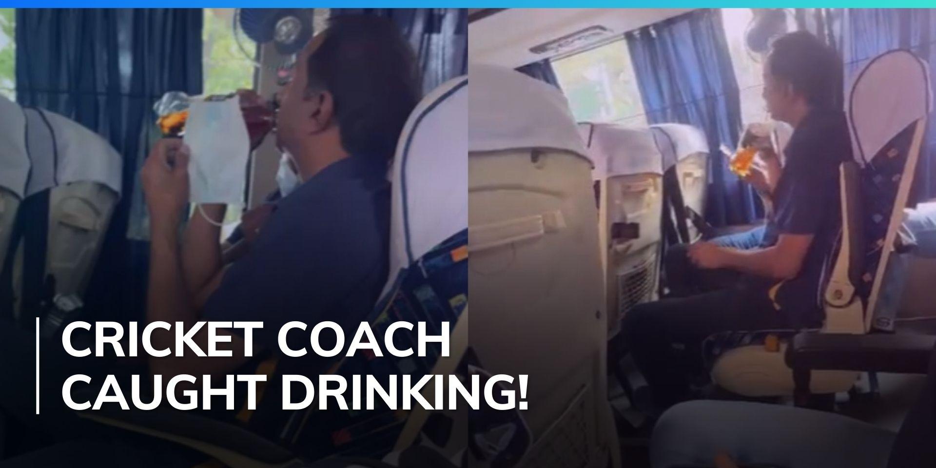 Watch: Hyderabad&lsquo;s women&rsquo;s cricket team coach caught on camera for drinking alcohol; Suspended