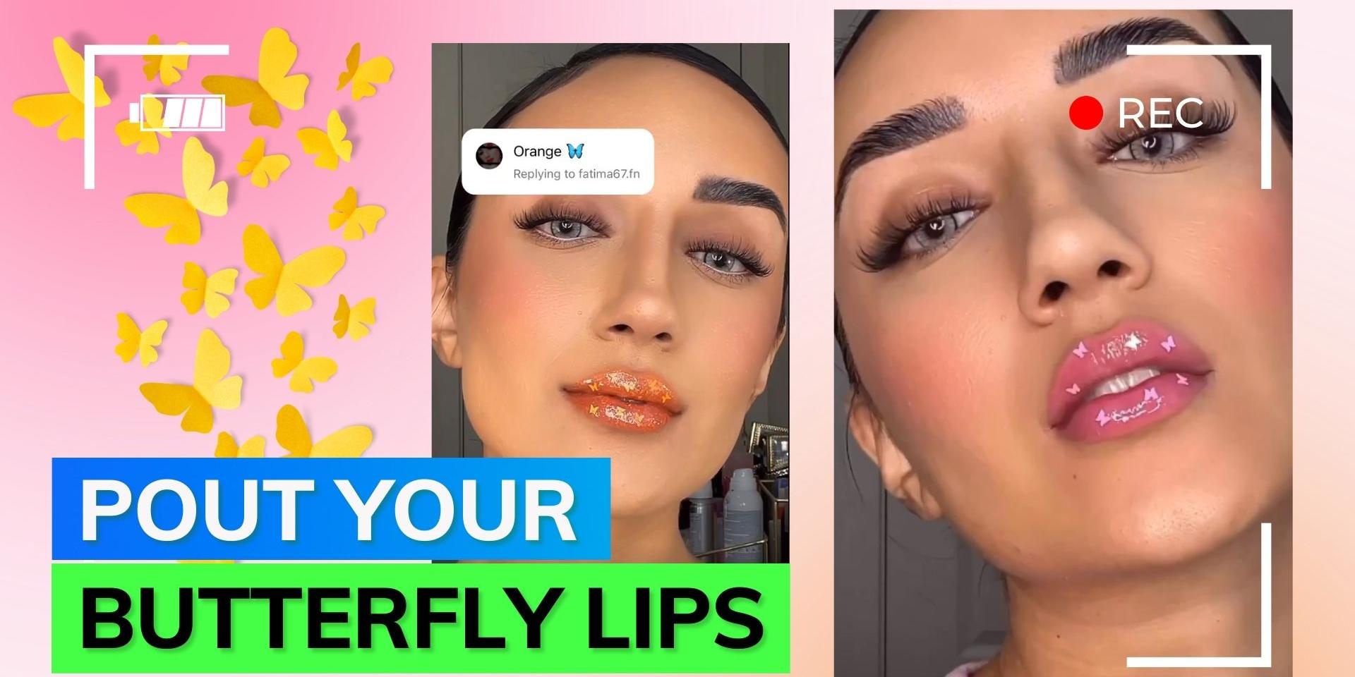Move over butterfly haircut, here‘s a new DIY trend ’butterfly lips