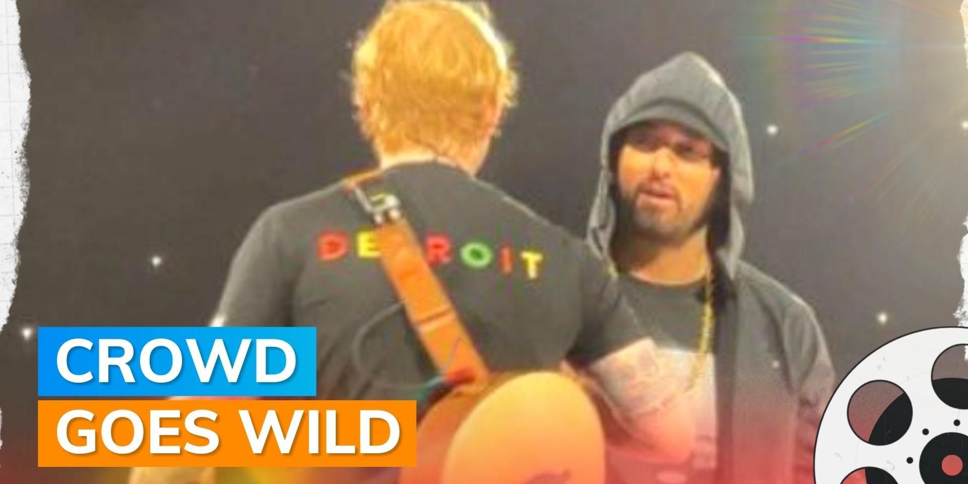 Enimem joins Ed Sheeran on stage at Detroit concert; surprises crowd ...