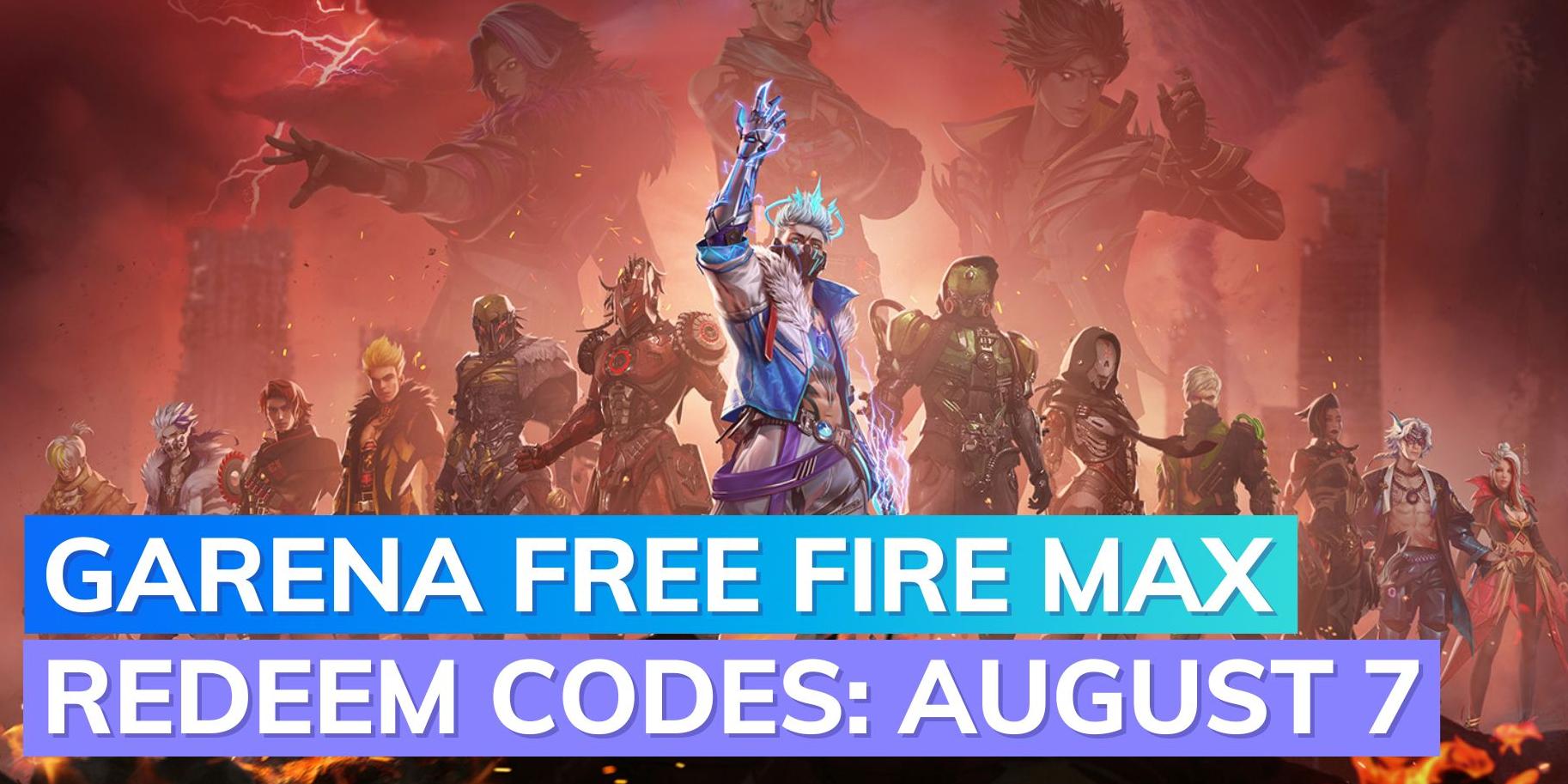 Garena Free Fire Max Redeem Codes Today 7 August 2023 How to Get