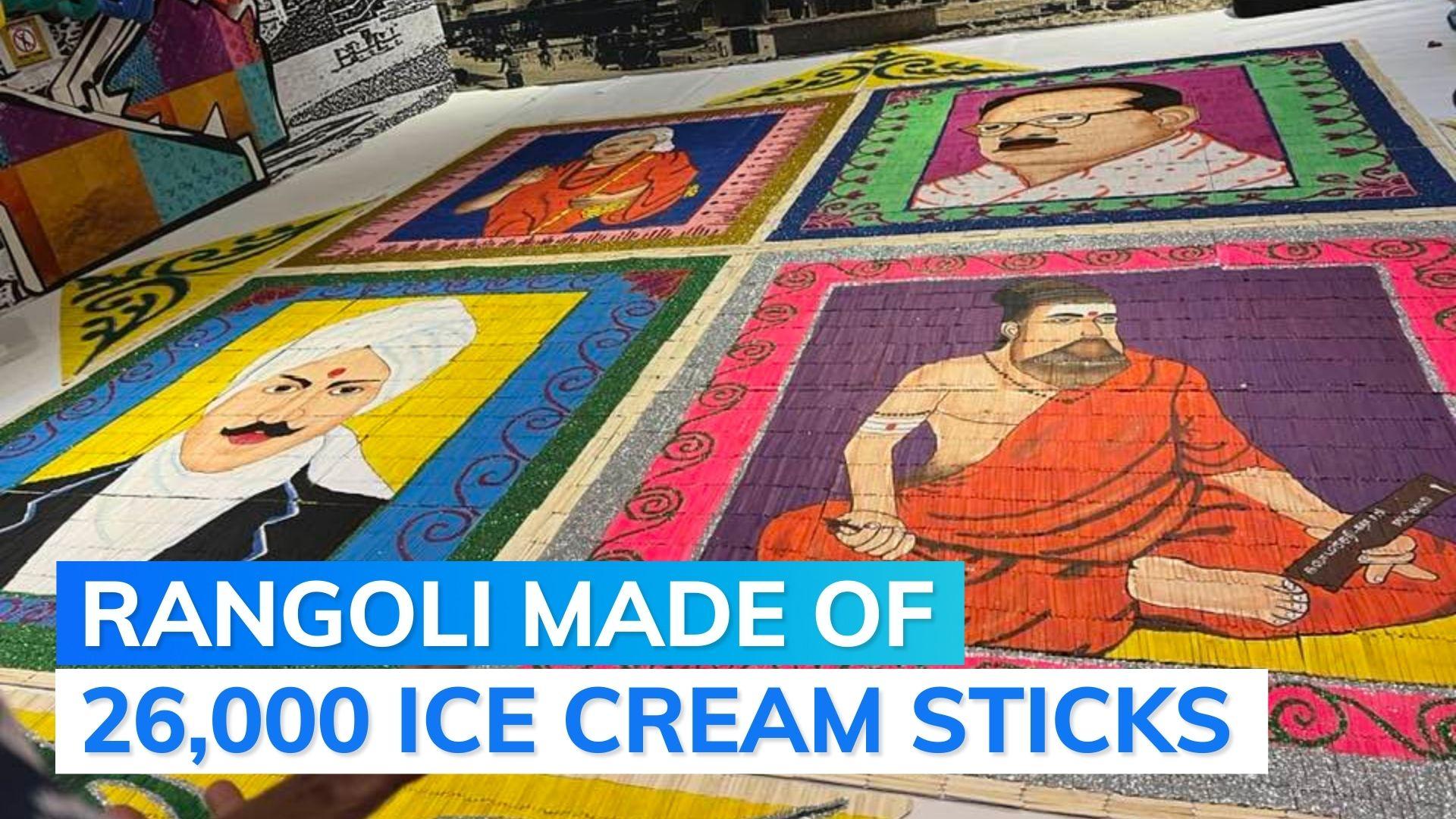 Indian motherdaughter duo‘s rangoli enters Singapore Book of Records