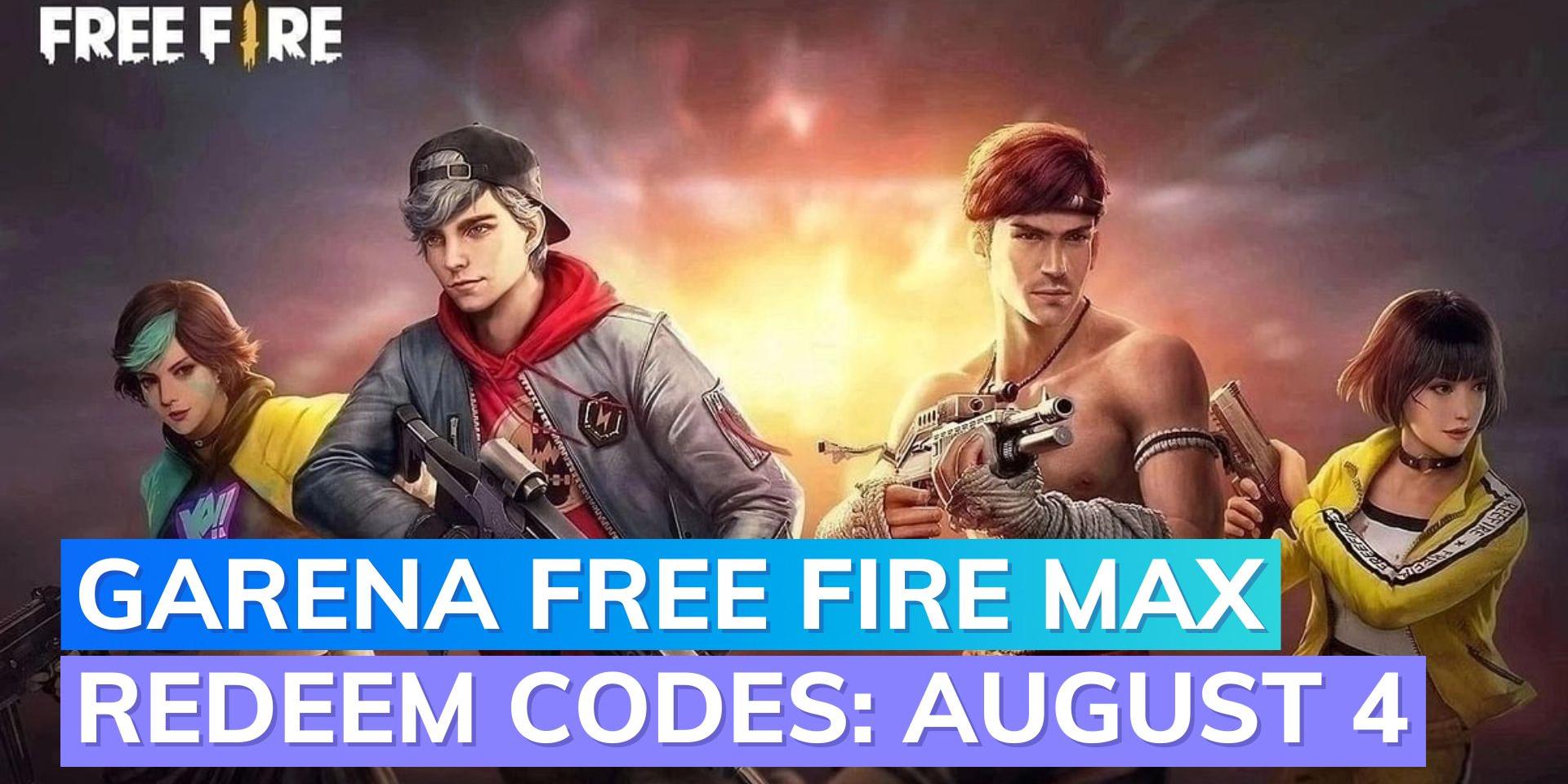 Garena Free Fire Max redeem codes Today 4 August 2023: Get amazing ...