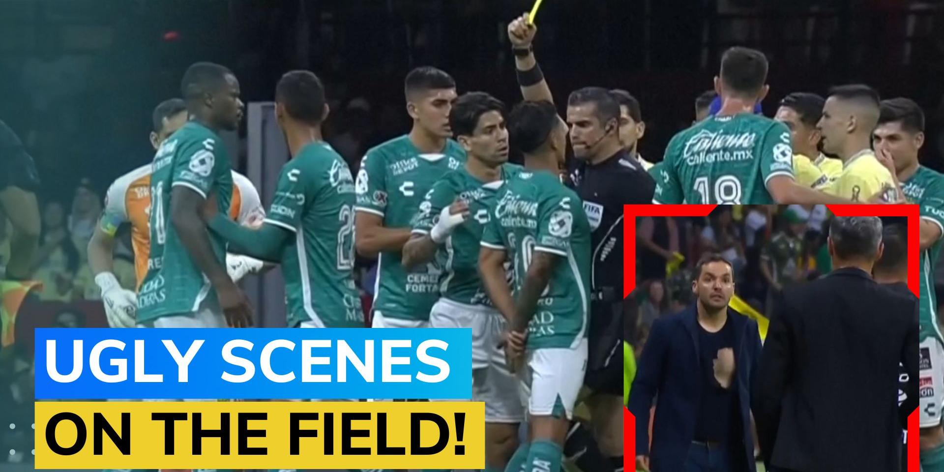 Referee hits player and coaches fight at tense Liga MX match Editorji