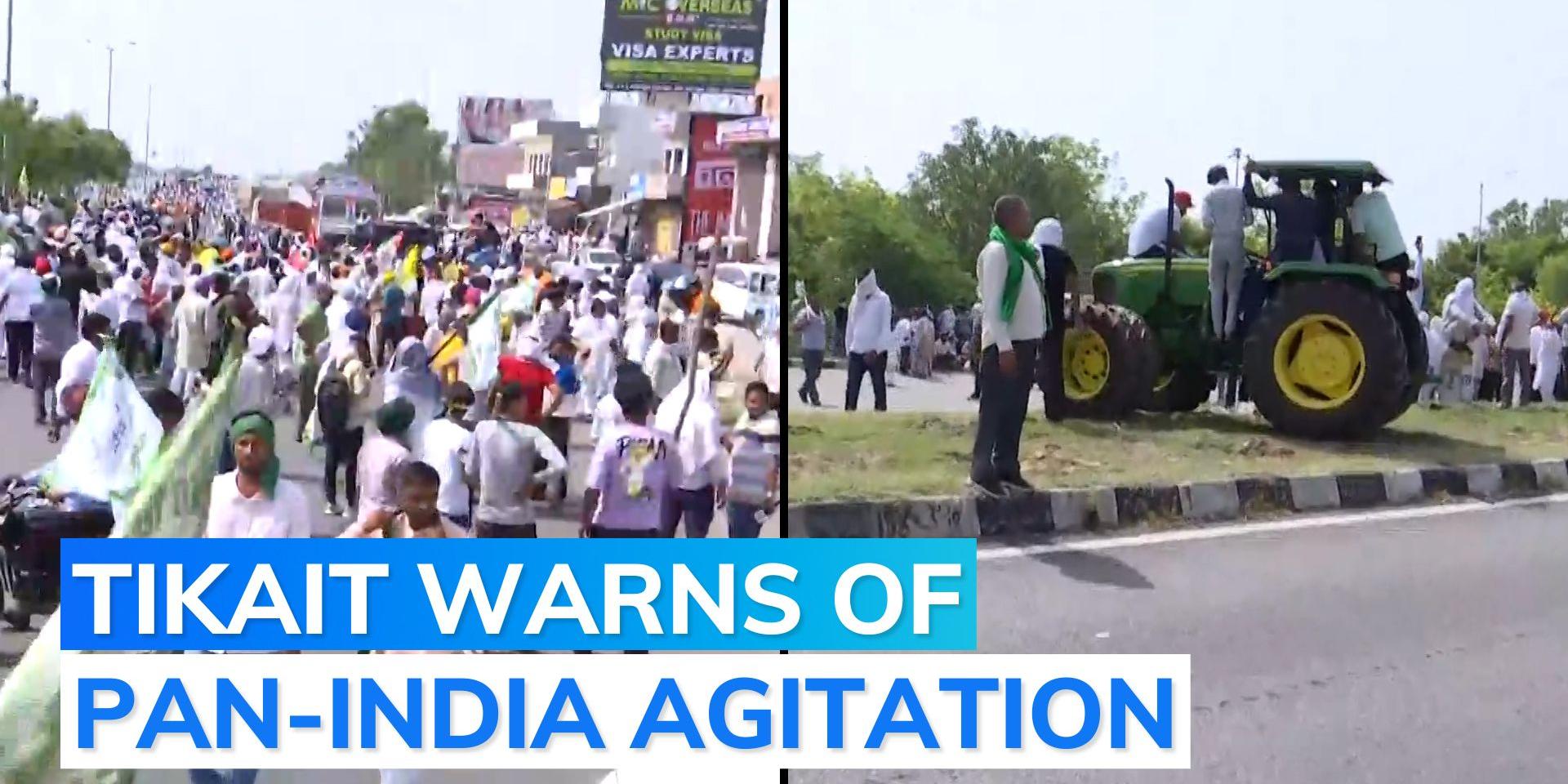 Watch farmers seeking MSP for sunflower seed block DelhiChandigarh