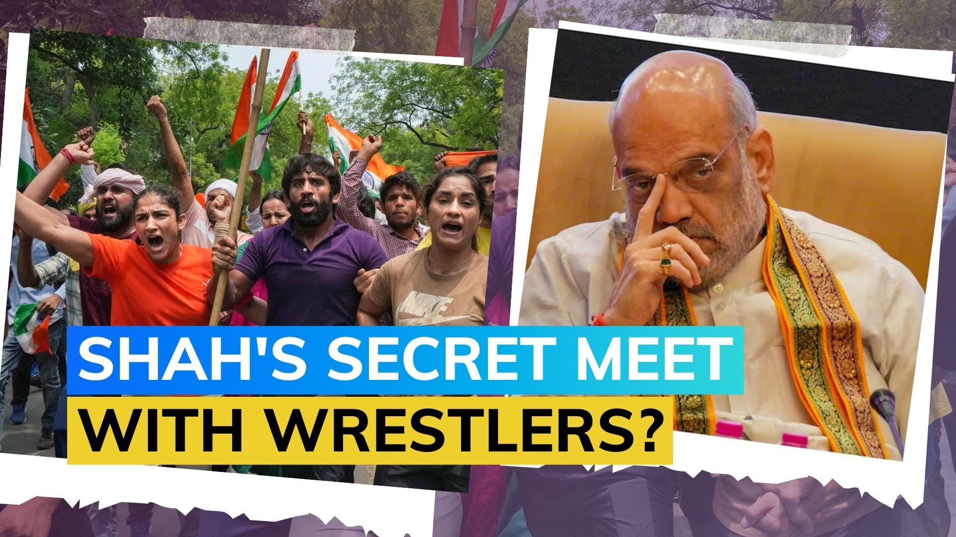 Wrestlers‘ Protest Vinesh Phogat, Bajrang Punia & Sakshi Malik meet Home Minister Amit Shah