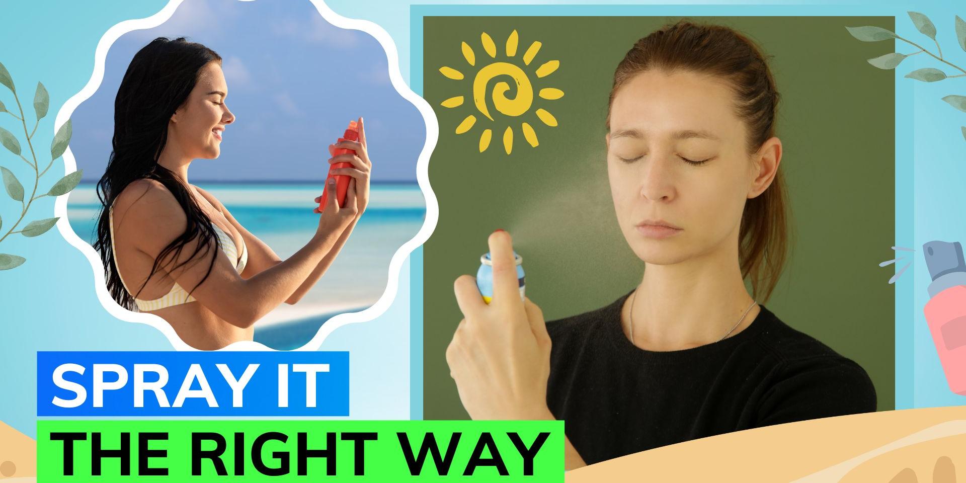 Using sunscreen spray? Dermatologist shares the correct way of using it