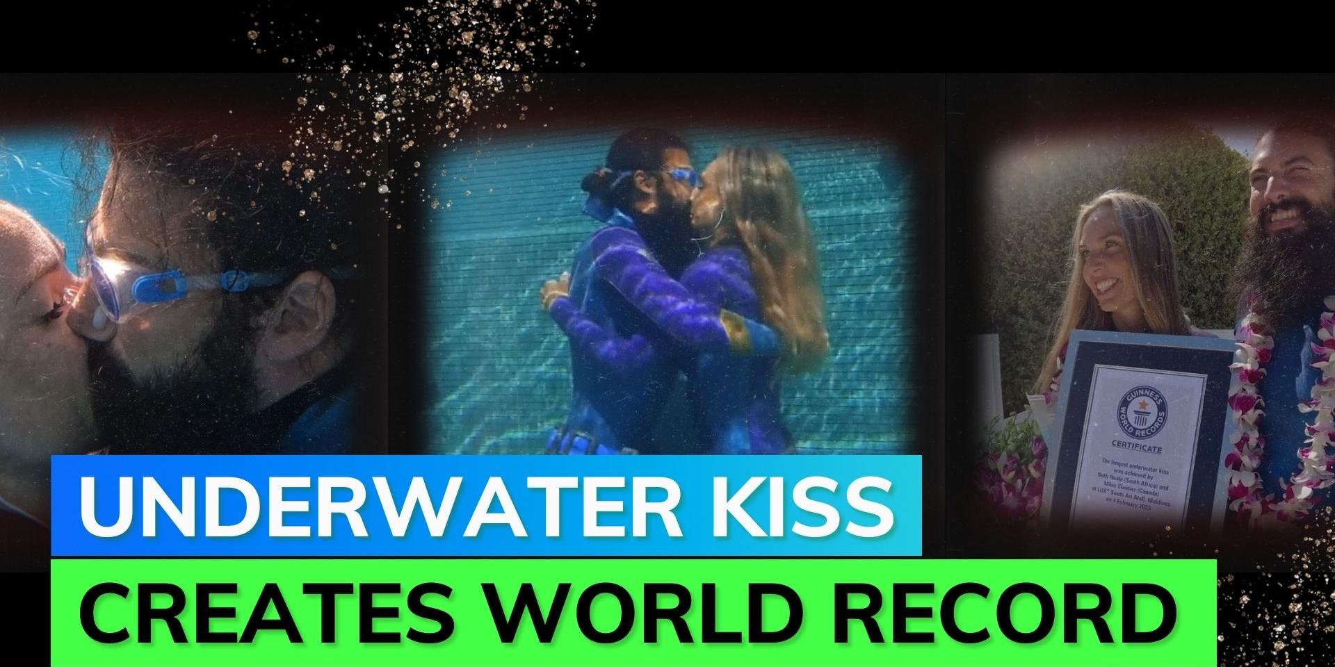 Guinness World Records Underwater kissing record set by couple; breaks